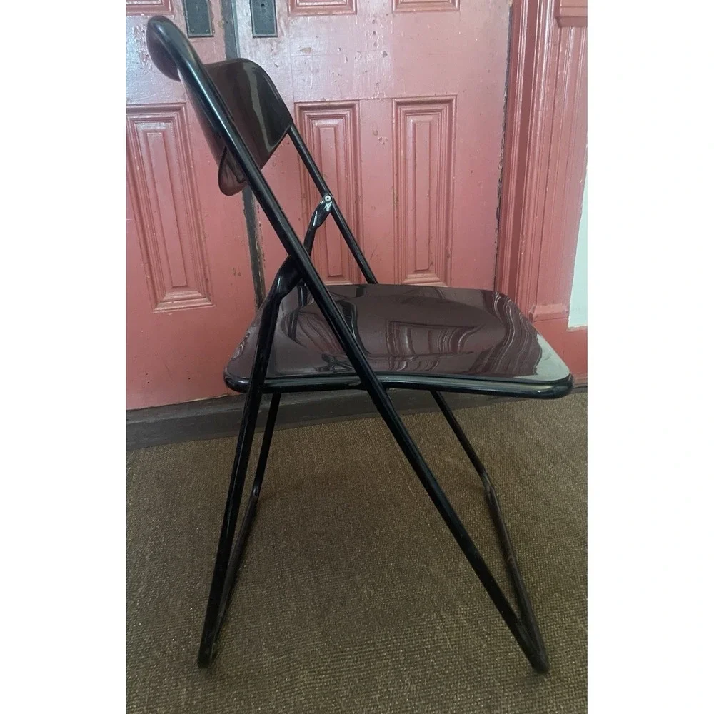 Rare Vintage IKEA Ted Black Folding Chair by Niels Gammelgaard 1970s